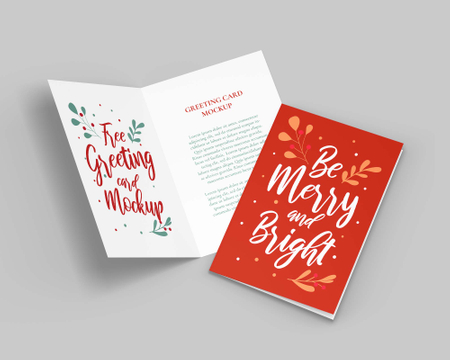 Custom printed logo paper card Small business Greeting card Christmas cards