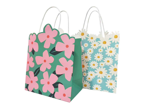 Custom Print Shopping Handle Kraft Paper Bag