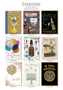 Birthday Gift Paper Cards - for Friends And Hommies