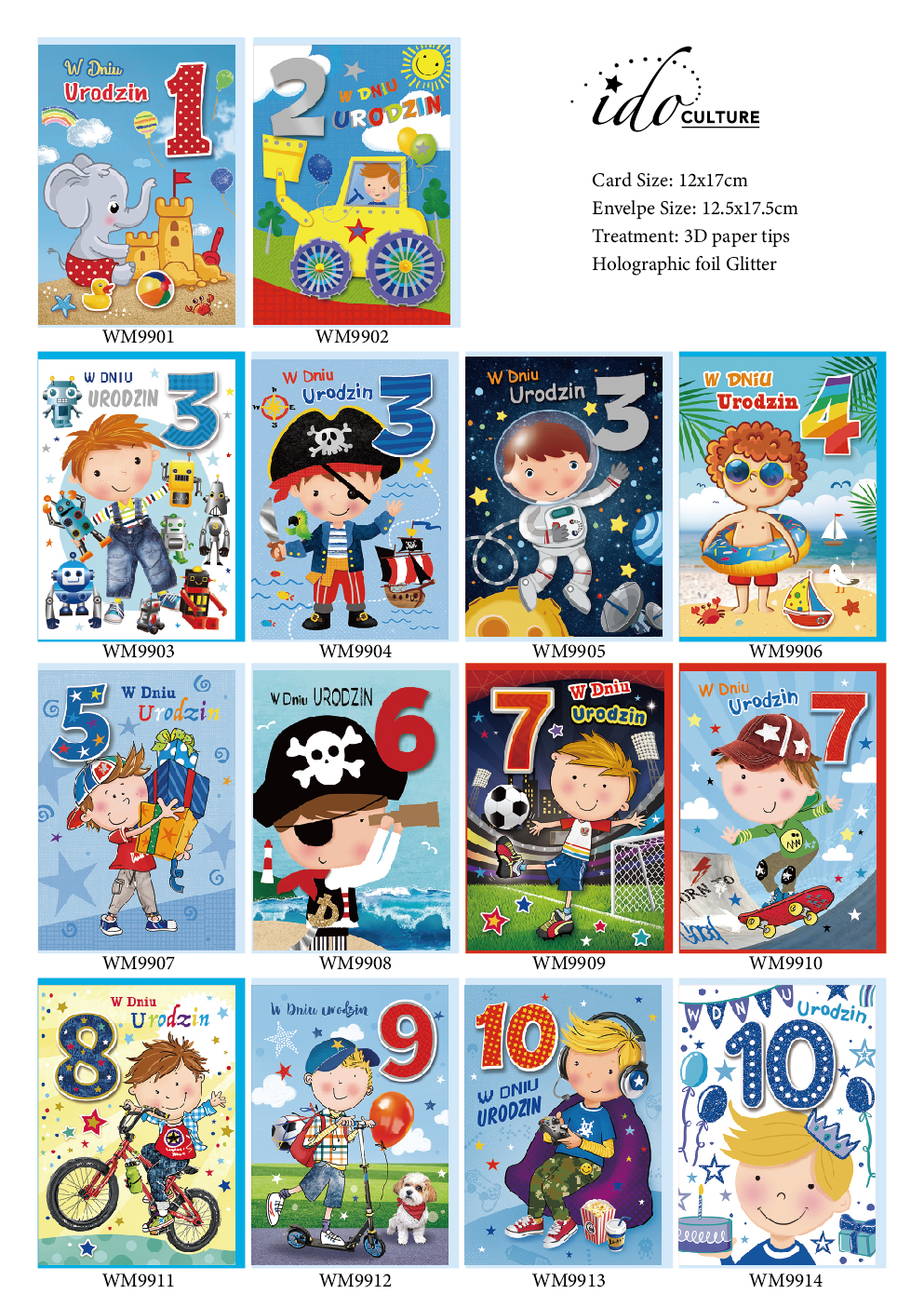 Happy Childwood Different Themes Baby Gift Paper Cards