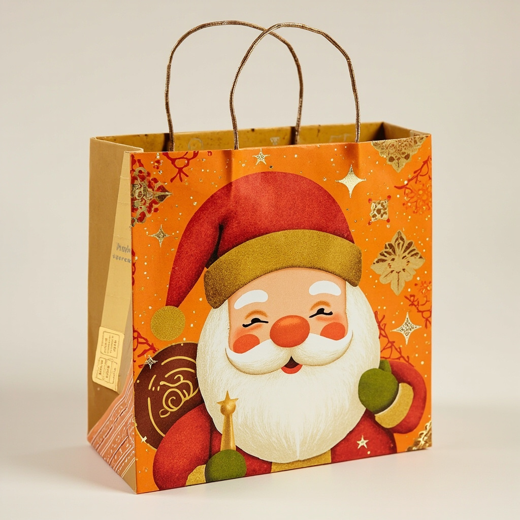 Kraft Paper Cold Foil Stamping Russian Retro Paper Gift bag Style Gift bag - Gift Packaging
