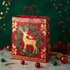 Kraft Paper Gold Foil Stamping American Elk Christmas Paper Gift bag Premium Gift bag - Gift Packaging