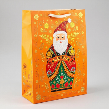 Kraft Paper Cold Foil Stamping Russian Painted Matryoshka Paper Gift bag Unique Gift bag - Gift Packaging