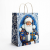 Kraft Paper Cold Foil Stamping Russian Gzhel Blue White Paper Gift bag Unique Gift bag - Gift Packaging