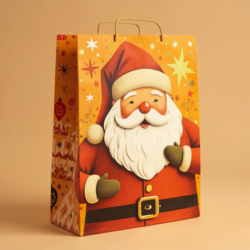 Kraft Paper Cold Foil Stamping Russian Retro Paper Gift bag Unique Gift bag - Gift Packaging