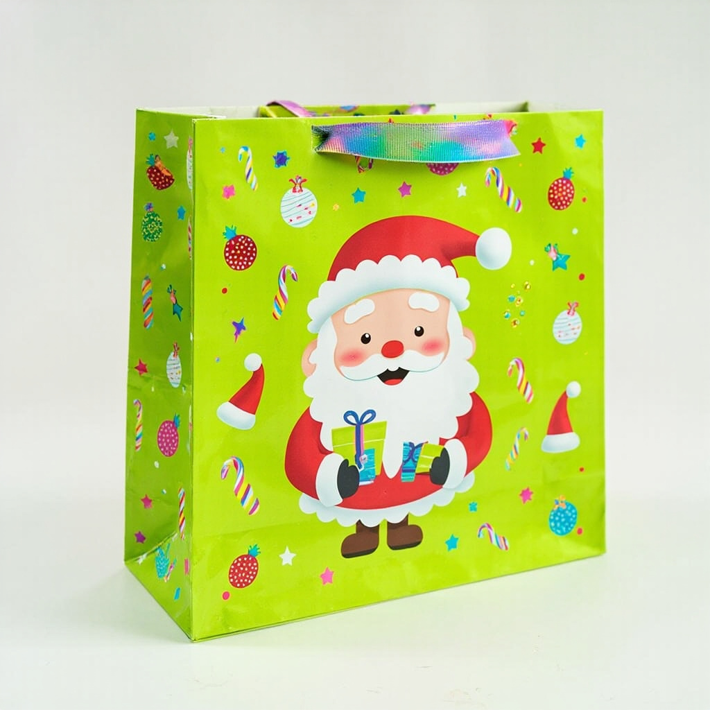 Kraft Paper Cold Foil Stamping Holiday Gift Bag 7423 Elegant Gift bag - Gift Packaging