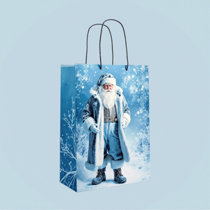 Kraft Paper Cold Foil Santa Snow 4 Style Gift bag - Gift Packaging