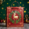 Kraft Paper Gold Foil Stamping American Elk Christmas Paper Gift bag Premium Gift bag - Gift Packaging