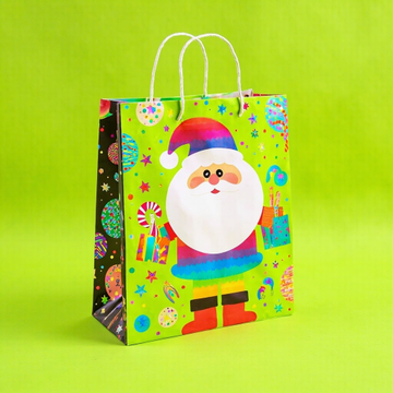Kraft Paper Cold Foil Stamping Holiday Gift Bag 2978 Premium Gift bag - Gift Packaging