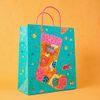 Kraft Paper Cold Foil Stamping Retro Pop Paper Gift bag Unique Gift bag - Gift Packaging