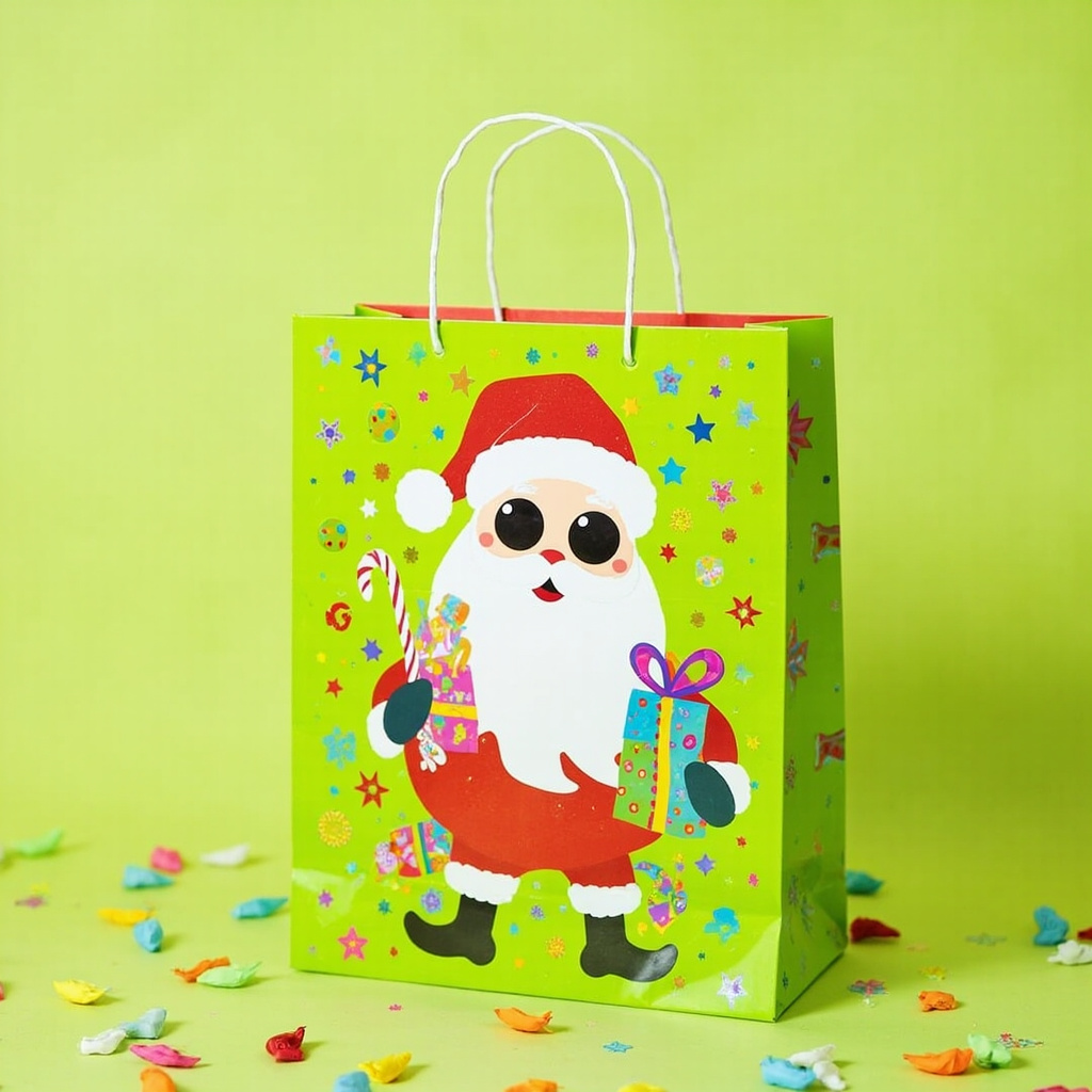 Kraft Paper Cold Foil Stamping Holiday Gift Bag 5192 Style Gift bag - Gift Packaging