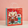 Kraft Paper Gold Foil Stamping American Diner Deer Paper Gift bag Elegant Gift bag - Gift Packaging