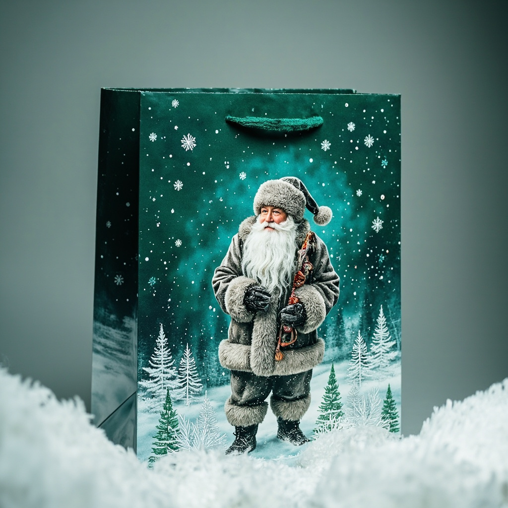 Kraft Paper Cold Foil Stamping Russian Siberian Paper Gift bag Premium Gift bag - Gift Packaging