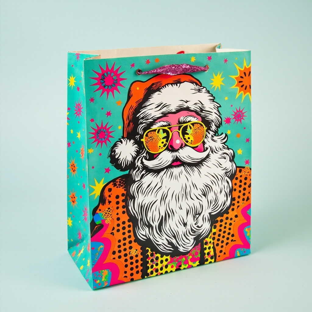 Kraft Paper Cold Foil Stamping Holiday Gift Bag 4909 Creative Gift bag - Gift Packaging