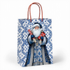 Kraft Paper Cold Foil Stamping Russian Gzhel Blue White Paper Gift bag Premium Gift bag - Gift Packaging