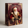 Kraft Paper Cold Foil Stamping Santa Victorian Paper Gift bag Premium Gift bag - Gift Packaging