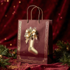 Kraft Paper Cold Foil Stamping Luxury Champagne Paper Gift bag Creative Gift bag - Gift Packaging