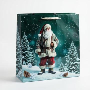 Kraft Paper Cold Foil Stamping Russian Siberian Paper Gift bag Creative Gift bag - Gift Packaging