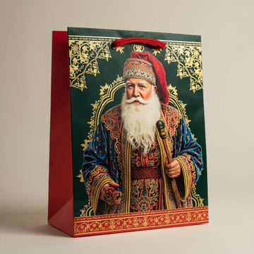 Kraft Paper Cold Foil Stamping Russian Folk Paper Gift bag Premium Gift bag - Gift Packaging