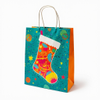 Kraft Paper Cold Foil Stamping Retro Pop Paper Gift bag Elegant Gift bag - Gift Packaging