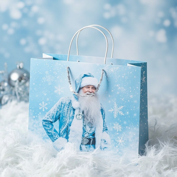Kraft Paper Cold Foil Stamping Holiday Gift Bag 9130 Style Gift bag - Gift Packaging