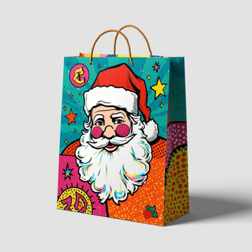 Kraft Paper Cold Foil Stamping Holiday Gift Bag 8403 Unique Gift bag - Gift Packaging