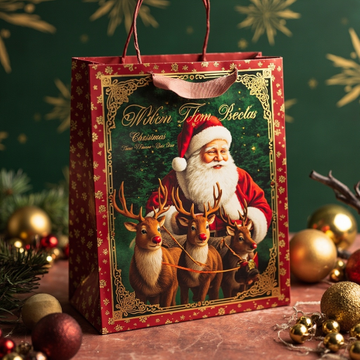 Kraft Paper Gold Foil Stamping American Classic Hollywood Paper Gift bag Creative Gift bag - Gift Packaging