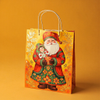 Kraft Paper Cold Foil Stamping Russian Painted Matryoshka Paper Gift bag Style Gift bag - Gift Packaging