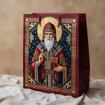 Kraft Paper Cold Foil Stamping Russian Byzantine Paper Gift bag Elegant Gift bag - Gift Packaging