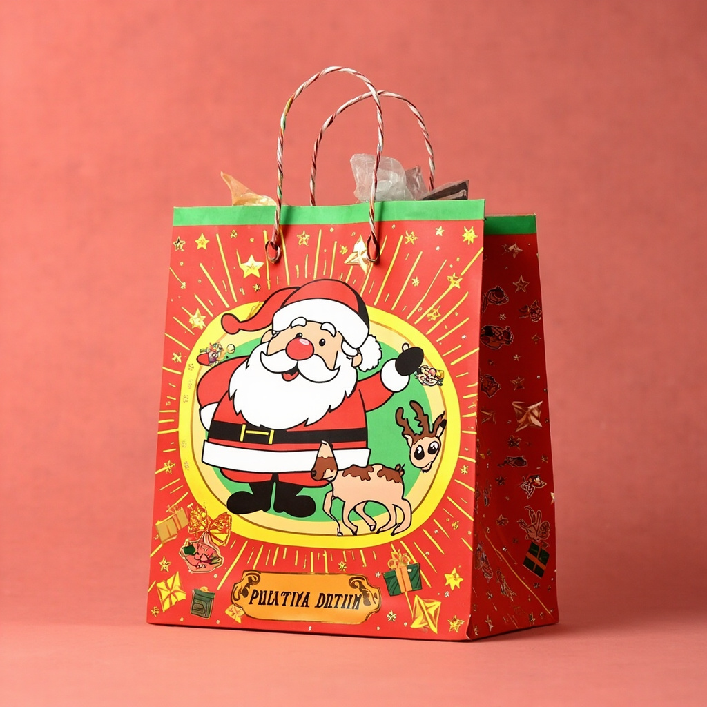 Kraft Paper Gold Foil Stamping American Cartoon Animation Paper Gift bag Elegant Gift bag - Gift Packaging